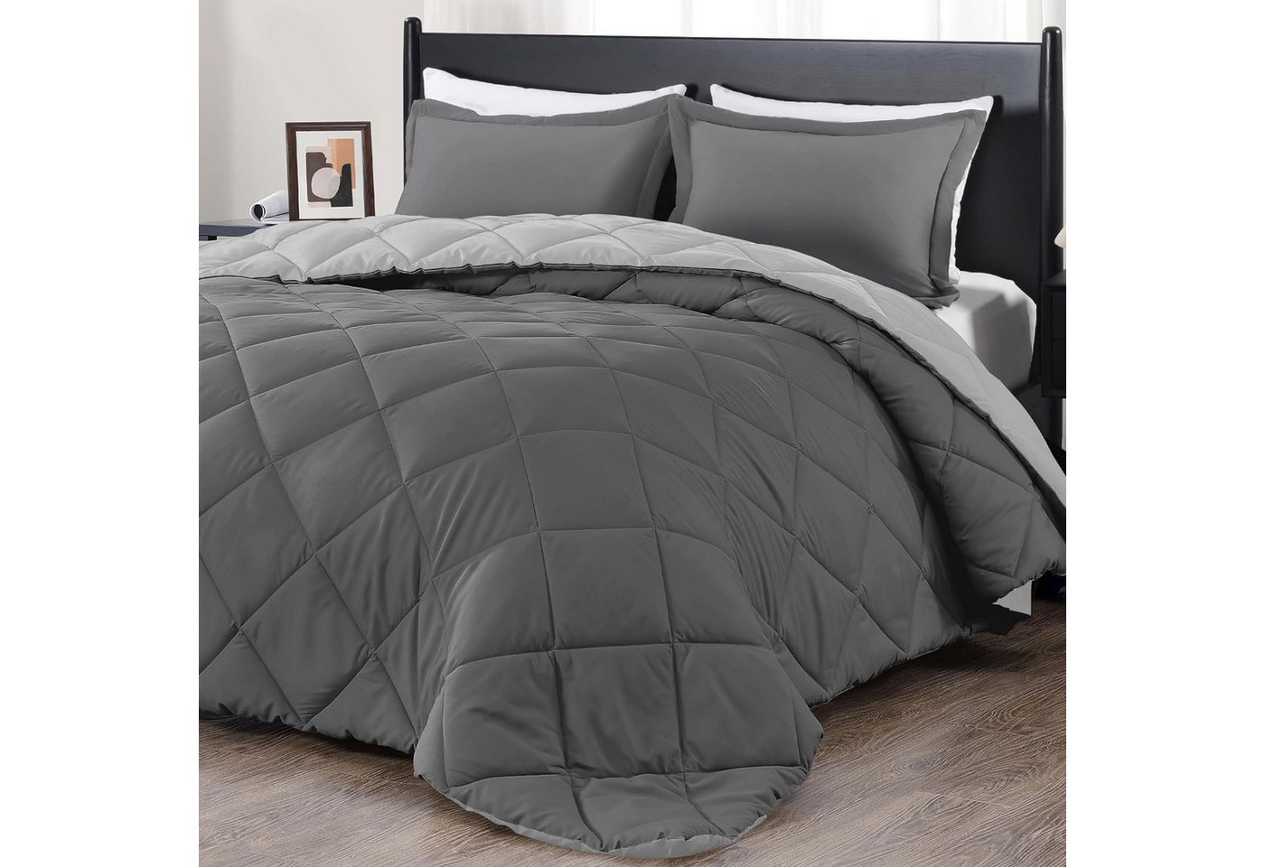 ibettertec Microfaserbettdecke Bettdecke 135x200cm, 200x200cm,Ganzjahresdecke 4 Jahreszeiten, Super Weiche Atmungsaktive Schlafdecke,Wende-Steppdecke ibettertec Microfaserbettdecke Bettdecke 135x200cm, 200x200cm,Ganzjahresdecke 4 Jahreszeiten, Super Weiche Atmungsaktive Schlafdecke,Wende-Steppdecke von ibettertec