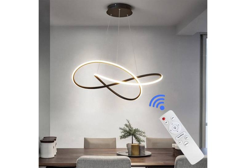 ibettertec Pendelleuchte LED Hängelampe Esstisch,LED Hängeleuchte Pendellampe Wohnzimmer, 48W, Lest integriert,Kreative 3 Ringe mit Strahler Deckenleuchte,Stufenlos dimmbare, Kaltes Weiß, Warmes Weiß, Neutrales Weiß, Höhenverstellbar,Dimmbar Hängeleuchte Aluminium Mit Fernbedienung von ibettertec