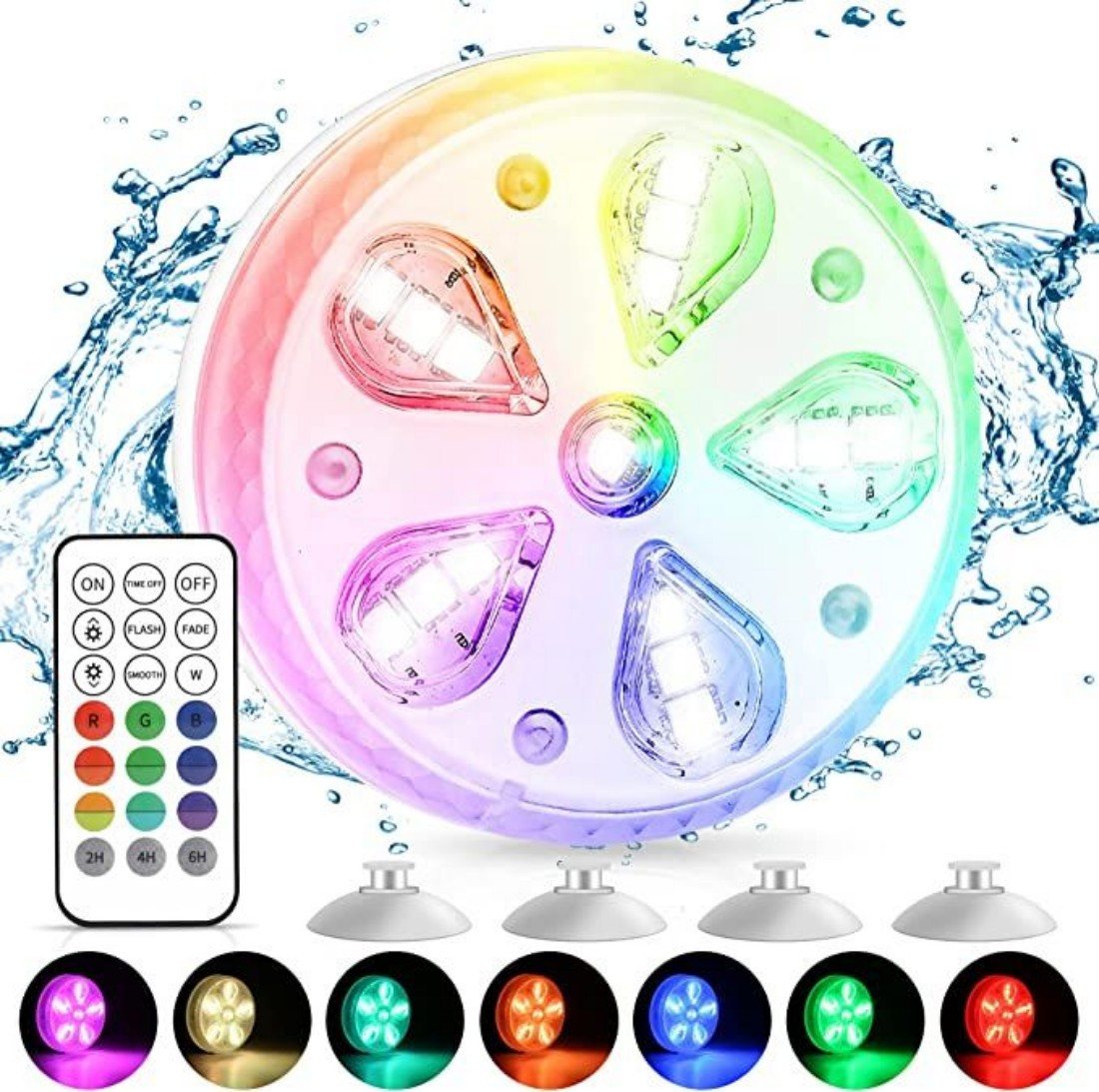 ibettertec Pool-Lampe Pool-Lampe Pool Beleuchtung 16 LED`s Unterwasser Licht, IP68 Waterproof Submersible LED Pool Lights with Remote, Pool Decor Light Accessories for Inground Pools, Above Ground Pools ibettertec Pool-Lampe Pool-Lampe Pool Beleuchtung 16 LED`s Unterwasser Licht, IP68 Waterproof Submersible LED Pool Lights with Remote, Pool Decor Light Accessories for Inground Pools, Above Ground Pools von ibettertec