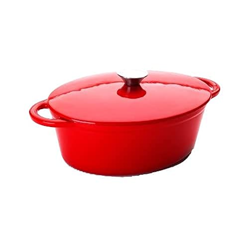 IBILI 726027R Kasserolle oval mit Deckel 27x21x10 cm in rot, Gusseisen, 21 cm, 2-Einheiten IBILI 726027R Kasserolle oval mit Deckel 27x21x10 cm in rot, Gusseisen, 21 cm, 2-Einheiten von IBILI