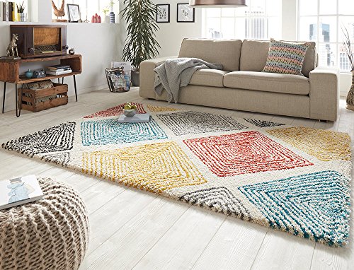 ibili Design Verlours Deep-Pile Teppich Wire, Polypropylen, rot, 10 x 10 x 20 cm von Mint Rugs