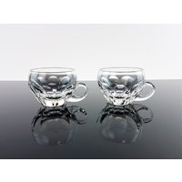 2 Edle Vintage Tassen Aus Glas Bleikristall Bowle - Set 70-Er Jahre 2 Edle Vintage Tassen Aus Glas Bleikristall Bowle - Set 70-Er Jahre von ibkas
