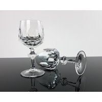 2 Edle Vintage Weingläser Aus Kristallglas 70-Er Jahre Bleikristall Boho Retro Nachtmann Kristallgläser von ibkas