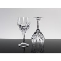 2 Edle Vintage Weingläser Aus Kristallglas 70-Er Jahre Bleikristall Boho Retro Nachtmann Kristallgläser von ibkas