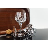 2 Edle Weingläser Aus Kristallglas Vintage 70-Er Jahre Bleikristall Mid Century Fest Gläser von ibkas