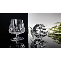 2 Mid Century Cognac/Brandy Gläser Aus Bleikristall Schwer Und Massiv Vintage Rockabilly Weihnachten von ibkas