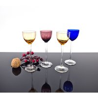 4 Art Deco Gläser Set Für Likör Und Tinkturen Fest von ibkas