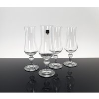 4 Weinbrand Gläser Aus Kristall Von Veba Glas Edel 70-Er Jahre Grappa Kristallgläser Biergläser von ibkas