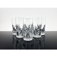 6 Vintage Kristallgläser Longdrink/ Trinkgläser/Wassergläser Saft Gläser Aus Kristall Edel Mid Century Modern 70-Ert Jahre von ibkas
