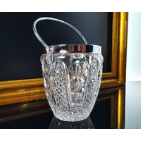 Mid Century Eiskübel Aus Kristallglas Vintage Kühler Barzubehör Ice Bucket Mid Century Eiskübel Aus Kristallglas Vintage Kühler Barzubehör Ice Bucket von ibkas