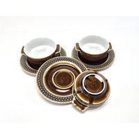 3 Suppentassen Mit Unterteller Aus Porzellan Von Scherzer Original 60/70-Er Boho Landhaus Braun Weihnachten 3 Suppentassen Mit Unterteller Aus Porzellan Von Scherzer Original 60/70-Er Boho Landhaus Braun Weihnachten von ibkas