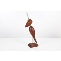 Vintage Flaschenöffner Aus Holz Vogel Deko Bar Mid Century von ibkas