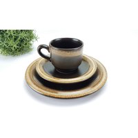 Vintage Kaffeegedeck/ Frühstücksgedeck /Kaffeetasse /Teetasse Aus Keramik/Steingut Von Staffel Stoneware Boho Stil Folk Bohemian Vintage Kaffeegedeck/ Frühstücksgedeck /Kaffeetasse /Teetasse Aus Keramik/Steingut Von Staffel Stoneware Boho Stil Folk Bohemian von ibkas