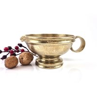 Vintage Kerzenständer Schale Kerzenhalter Aus Messing Boho Deko Leuchter 70-Er Jahre von ibkas