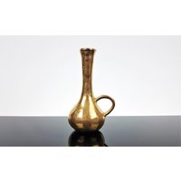 Vintage Vase Aus Messing Mid Century Messingdeko Tischdekoration Brass Cottage von ibkas