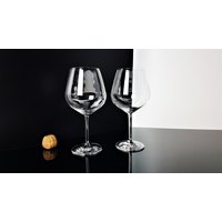 Zwei Große Weingläser Aus Kristallglas Vintage von ibkas