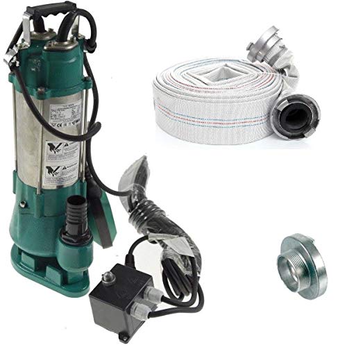 370W Schmutzwasserpumpe Fäkalienpumpe Schneidmesser Tauchpumpe INOX v370 + Bauschlauch 1" 370W Schmutzwasserpumpe Fäkalienpumpe Schneidmesser Tauchpumpe INOX v370 + Bauschlauch 1" von IBO
