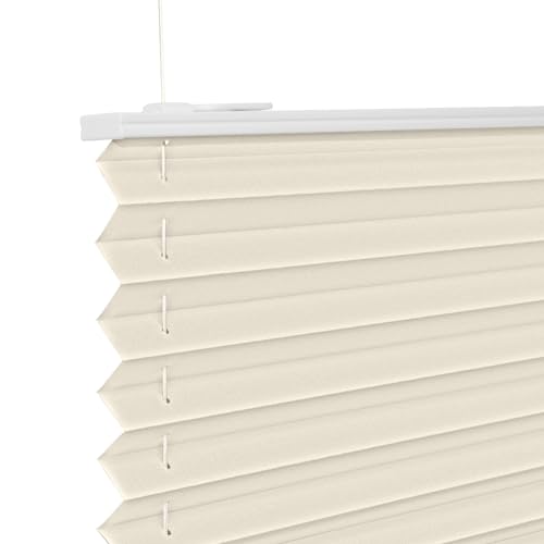 Plissee ohne Bohren Beige 80x160cm Plissee Klemmfix Version Plisseerollo Sichtschutz und Sonnenschutz Blickdicht Easyfix lichtdurchlässig Rollo für Fenster & Tür Plissee ohne Bohren Beige 80x160cm Plissee Klemmfix Version Plisseerollo Sichtschutz und Sonnenschutz Blickdicht Easyfix lichtdurchlässig Rollo für Fenster & Tür von ibobu