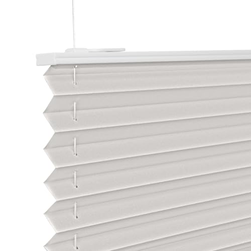 Plissee ohne Bohren Hellgrau 55x100cm Plissee Klemmfix Version Plisseerollo Sichtschutz und Sonnenschutz Blickdicht Easyfix lichtdurchlässig Rollo für Fenster & Tür Plissee ohne Bohren Hellgrau 55x100cm Plissee Klemmfix Version Plisseerollo Sichtschutz und Sonnenschutz Blickdicht Easyfix lichtdurchlässig Rollo für Fenster & Tür von ibobu
