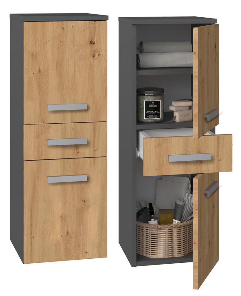 ibonto Beistellschrank Badezimmerschrank mit Schublade & 2 Türen: Platzsparend & Elegant ibonto Beistellschrank Badezimmerschrank mit Schublade & 2 Türen: Platzsparend & Elegant von ibonto