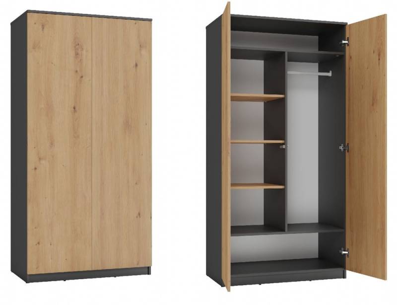 ibonto Kleiderschrank Vielseitiger Hochwertiger Mehrzweckschrank mit TIP-ON-System von ibonto
