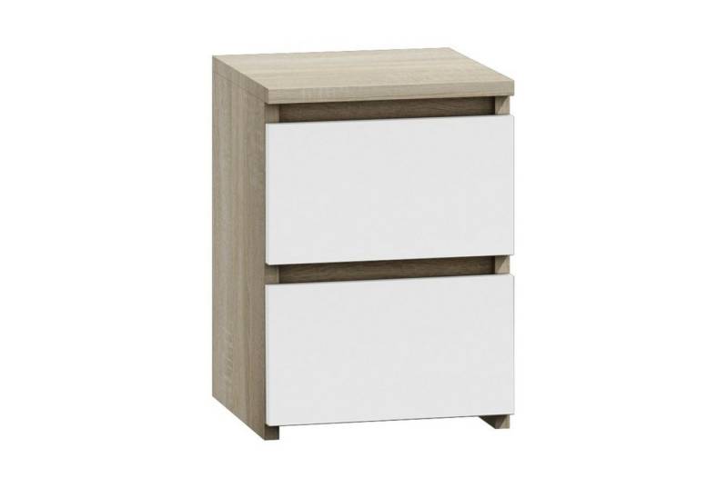 ibonto Nachtkommode Moderner Nachttisch mit 2 Schubladen Beistelltisch von ibonto