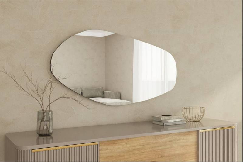 ibonto Wandspiegel Aurora Designspiegel – asymmetrisch, rahmenlos, modern 60x120 cm (1-St) von ibonto