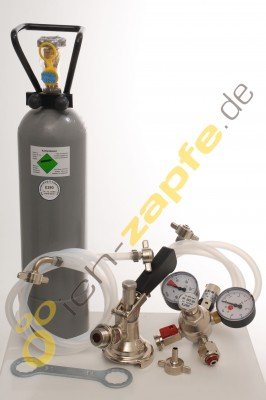 Zubehörpaket 2 mit 5L Flexi Tap Adapter, 10mm! Bierschlauch, 2,0 kg CO2 für 1-leitige Zapfanlagen von ich-zapfe