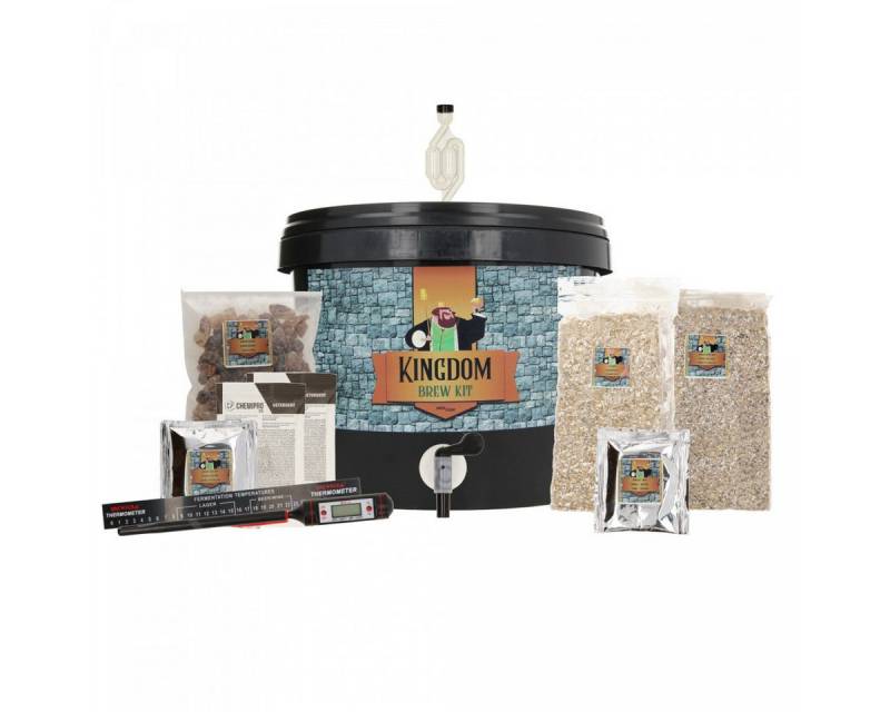 ich-zapfe Bierglas Kingdom Bierbrauset, Brew Kit - Dunkel, Komplette Malzmischung für 5L, Bier von ich-zapfe