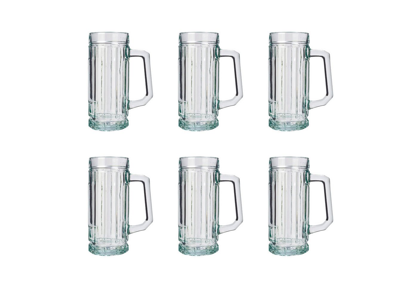 ich-zapfe Bierkrug Bierglas, Bierkrug, Maßkrug, Bierseidel mit Schild 6er Set, Biergläser, Gambrinus - 0,5 Liter von ich-zapfe