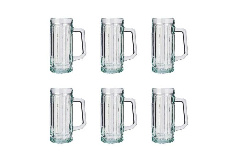 ich-zapfe Bierkrug Bierglas, Bierkrug, Maßkrug, Bierseidel mit Schild 6er Set, Biergläser, Gambrinus - 0,5 Liter von ich-zapfe