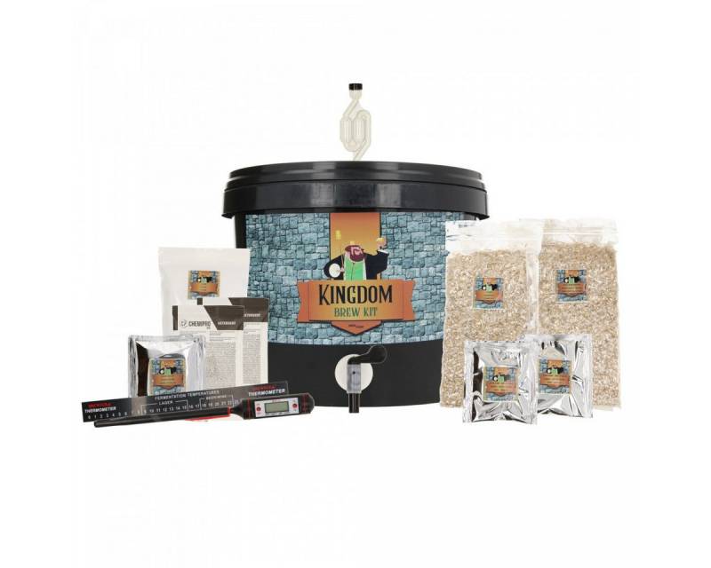 ich-zapfe Bierkrug Kingdom Bierbrauset, Brew Kit - Blondes Starkbier, Komplette, Malzmischung für 5L Bier von ich-zapfe