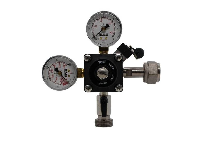 ich-zapfe Druckminderer Druckminderer 1-leitig CO2 für Bier 3bar Gas Druckregler Gasflasche von ich-zapfe