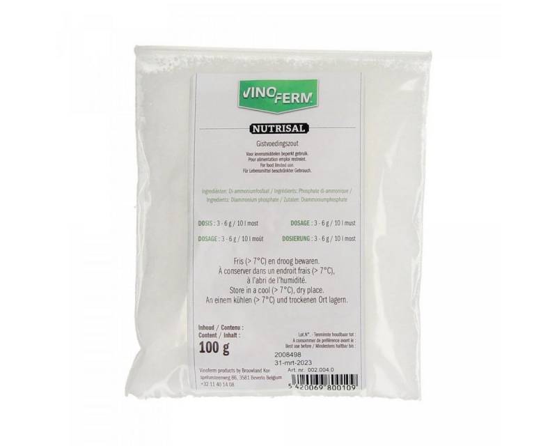 ich-zapfe Fermentationsglas Hefenährsalz - Vinoferm nutrisal 100g ich-zapfe Fermentationsglas Hefenährsalz - Vinoferm nutrisal 100g von ich-zapfe