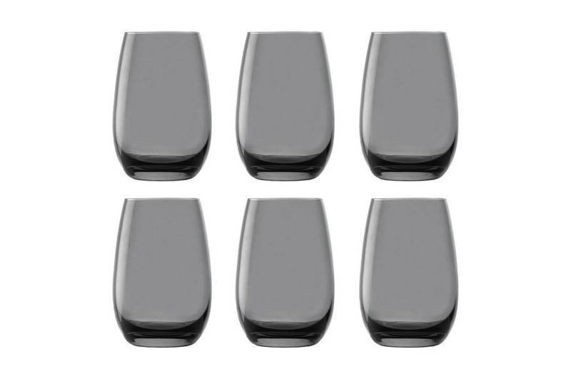 ich-zapfe Glas Farbige Trinkgläser ELEMENTS 6er-Set, Rauchgrau, 335 ml von ich-zapfe