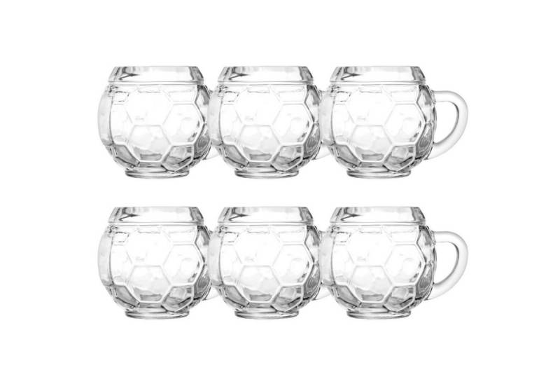 ich-zapfe Bierglas Bierglas 6er Set Biergläser Fussball Bierkanne 0,3 Liter von ich-zapfe
