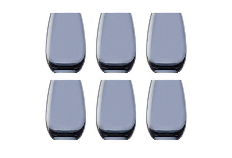 ich-zapfe Glas Farbige Trinkgläser ELEMENTS 6er-Set, Blaugrau, 335 ml von ich-zapfe
