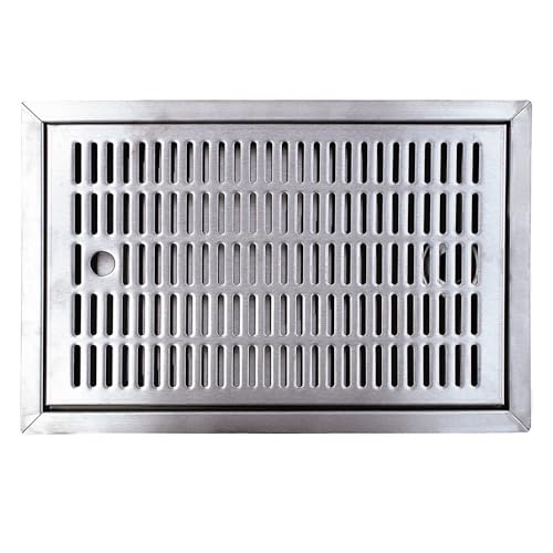 ich-zapfe.de Tropfschale für Bars 440x240x27, Hochwertiges Edelstahl Tropfblech für Zapfanlagen und Theken, Perfekte Tropfschale zum Einlassen für Bierkühler und Bierzapfanlagen, Bar Drip Tray Premium von ich-zapfe.de