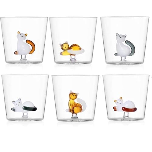 Ichendorf Tabby Cat Bicchiere Tumbler 35 Cl Set 6 Pz Colori Assortiti von Ichendorf Milano