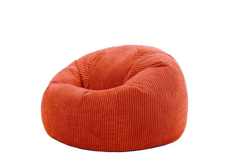 icon Sitzsack Erwachsene aus Cord flauschig „Kingston“, 85x50cm, Made in Germany, für Erwachsene & Kinder, mit Füllung von icon