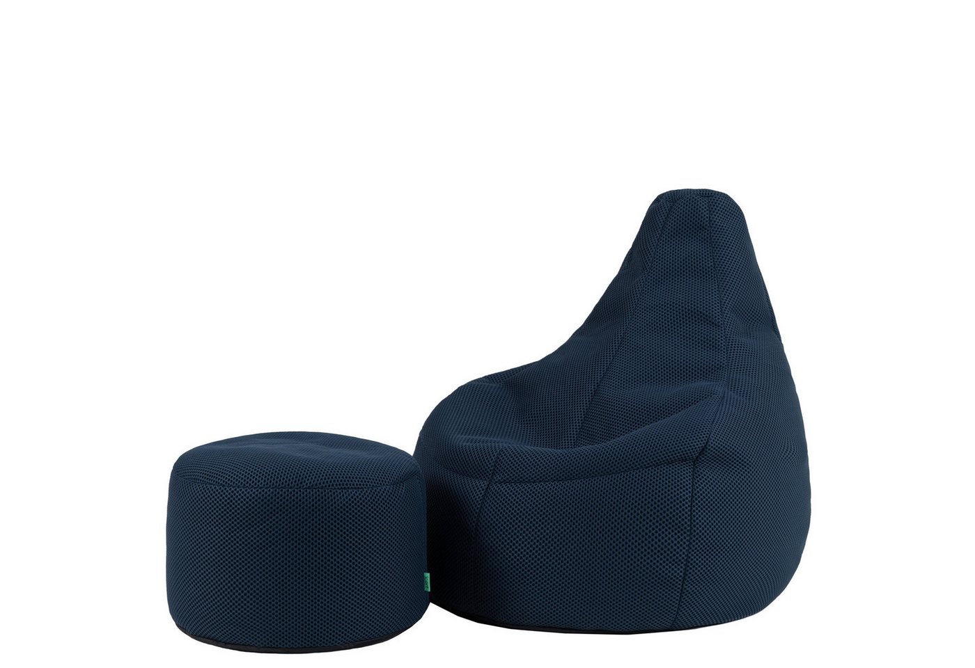 icon Sitzsack Liegesessel mit Hocker Gaming XXL aus Techmesh „Dalton“ (Spar-Set, 1 x Sitzsack, 1 x Fußhocker), Sitzsack XXL, Gaming Sitzsack, Made in Germany, für Erwachsene von icon