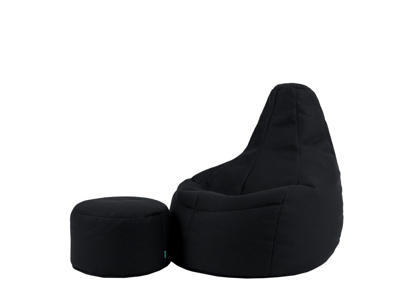 icon Sitzsack Liegesessel mit Hocker Gaming XXL aus Techmesh „Dalton“ (Spar-Set, 1 x Sitzsack, 1 x Fußhocker), Sitzsack XXL, Gaming Sitzsack, Made in Germany, für Erwachsene von icon