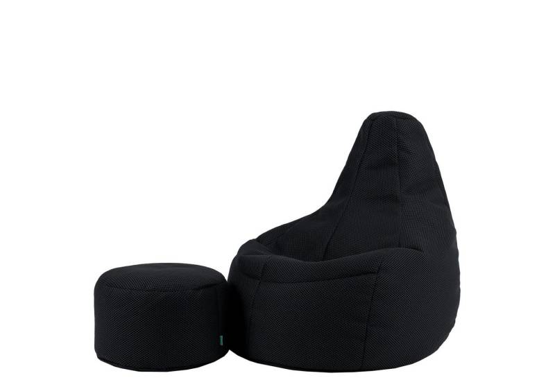 icon Sitzsack Liegesessel mit Hocker Gaming XXL aus Techmesh „Dalton“ (Spar-Set, 1 x Sitzsack, 1 x Fußhocker), Sitzsack XXL, Gaming Sitzsack, Made in Germany, für Erwachsene von icon