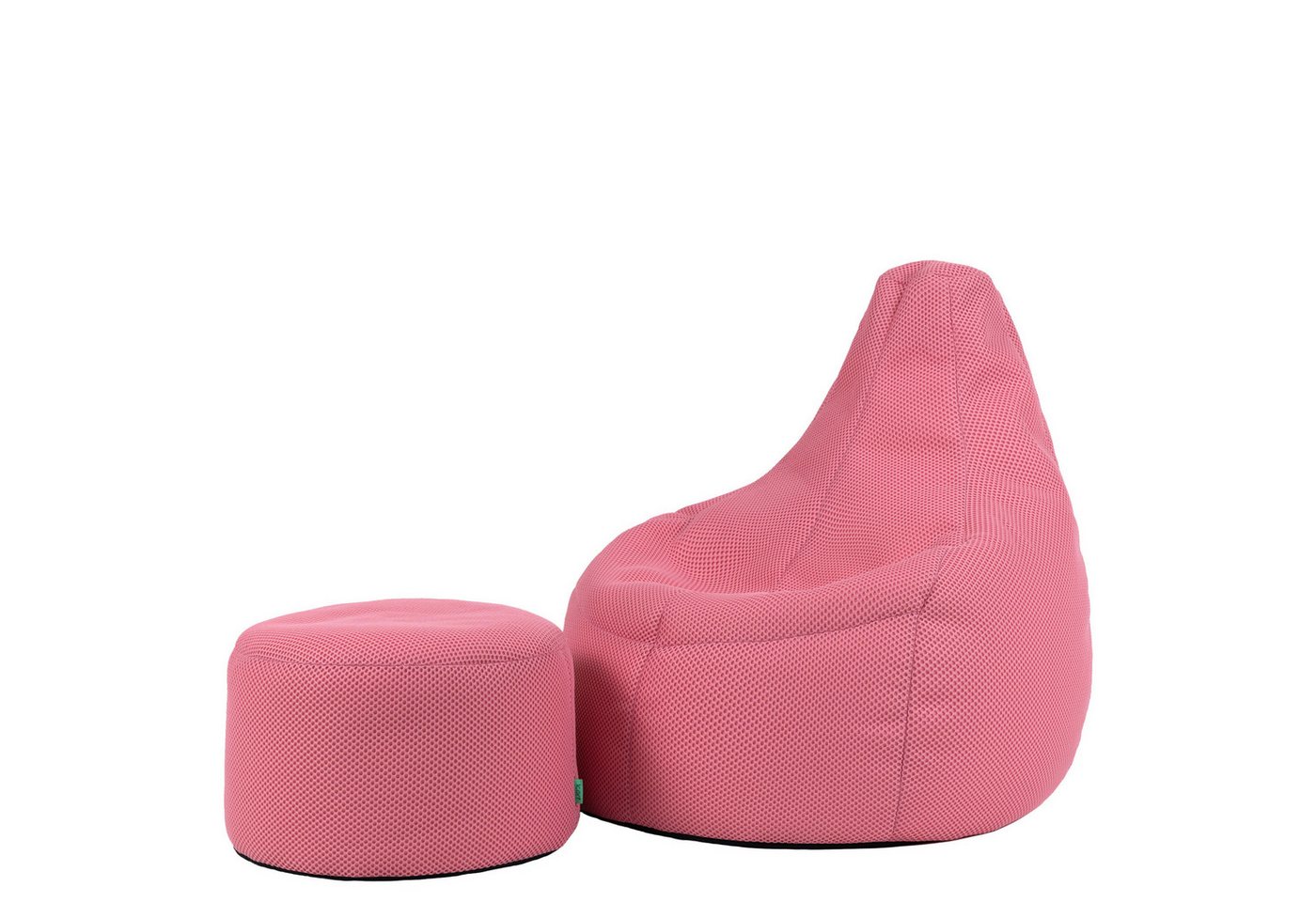 icon Sitzsack Liegesessel mit Hocker Gaming XXL aus Techmesh „Dalton“ (Spar-Set, 1 x Sitzsack, 1 x Fußhocker), Sitzsack XXL, Gaming Sitzsack, Made in Germany, für Erwachsene von icon