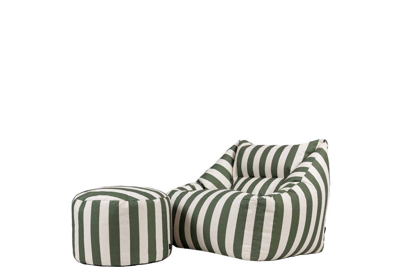 icon Sitzsack Riesen Sessel XXL aus Kyoto „Natalia" mit Sitzpouf (Spar-Set, 1 x Sitzsack-Sessel, 1 x Fußhocker), Sitzsack XXL, Made in Germany, für Erwachsene & Kinder, für Wohnzimmer von icon