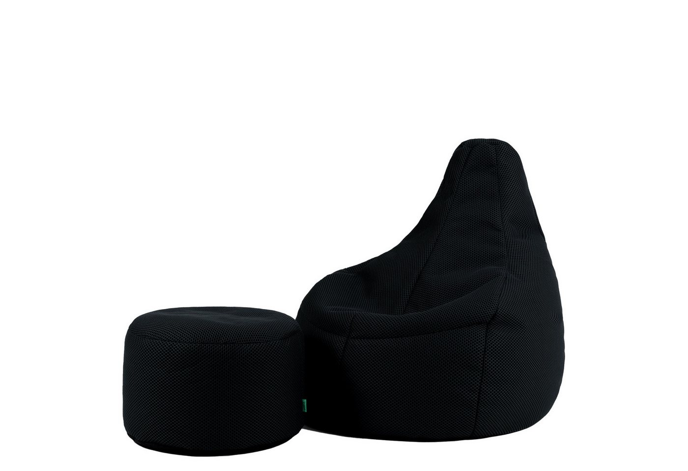 icon Sitzsack Sessel Gaming aus Techmesh mit Hocker (Spar-Set, 1 x Sitzsack, 1 x Fußhocker), Sitzsack XXL Gaming Sitzsack, Made in Germany, für Erwachsene & Kinder von icon