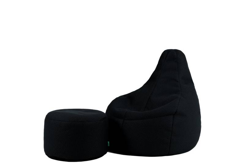 icon Sitzsack Sessel Gaming aus Techmesh mit Hocker (Spar-Set, 1 x Sitzsack, 1 x Fußhocker), Sitzsack XXL Gaming Sitzsack, Made in Germany, für Erwachsene & Kinder von icon