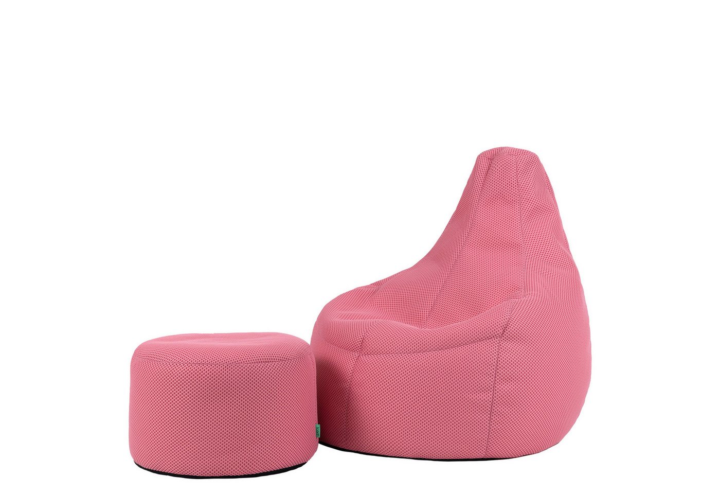 icon Sitzsack Sessel Gaming aus Techmesh mit Hocker (Spar-Set, 1 x Sitzsack, 1 x Fußhocker), Sitzsack XXL Gaming Sitzsack, Made in Germany, für Erwachsene & Kinder von icon