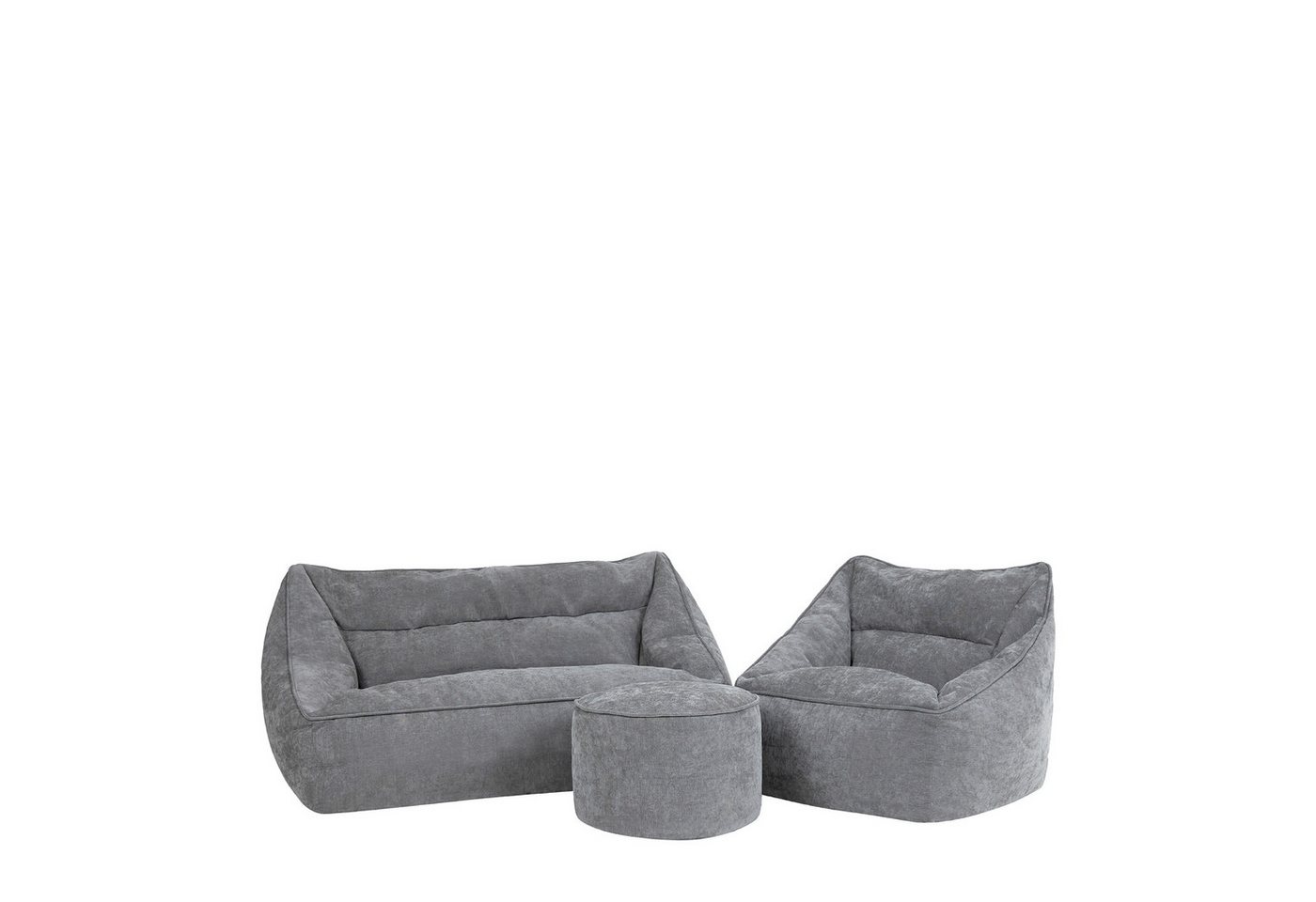 icon Sitzsack Sitzsack Sofa aus Chenille „Cecilia" mit Sitzsack und runder Sitzpouf, Made in Germany, für Erwachsene, XXL Sitzsack icon Sitzsack Sitzsack Sofa aus Chenille „Cecilia" mit Sitzsack und runder Sitzpouf, Made in Germany, für Erwachsene, XXL Sitzsack von icon