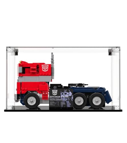 icuanuty Acryl Vitrine für Lego 10302 Optimus Prime, Staubdichte Vitrine für Modelle Sammlerstücke, Size:31x20x21 (Nur Vitrine) von icuanuty